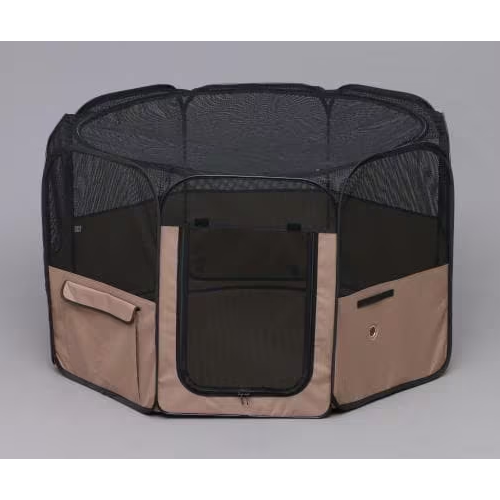 他サイト： アイリスオーヤマ【ペット用品】折りたたみソフトサークル Lサイズ POTS-1260A ブラウン I-4967576252966の商品画像