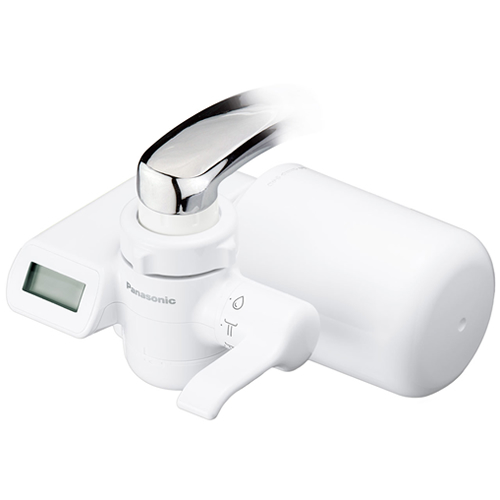 他サイト： パナソニック【Panasonic】蛇口直結型 浄水器 除去対象19物質 カートリッジ残量液晶表示タイプ TK-CJ24-W【蛇口の商品画像