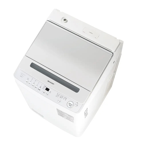 他サイト： シャープ【SHARP】タテ型全自動洗濯機 シルバー系 洗濯10kg 穴なし槽シリーズ ES-GV10J-S【穴なし槽で清潔・節水の商品画像
