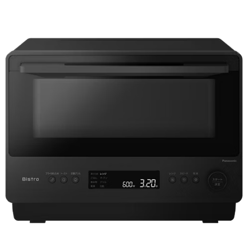 他サイト： パナソニック【Panasonic】26L オーブンレンジ Bistro(ビストロ) ブラック フラット庫内 電子レンジ NE-Bの商品画像