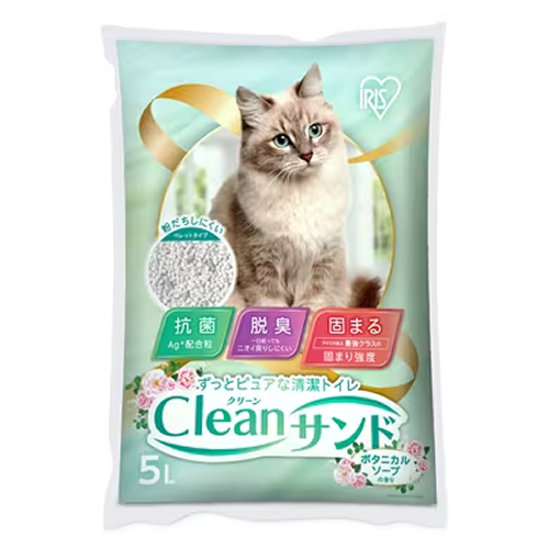 他サイト： アイリスオーヤマ【ペット用品】猫砂 クリーンサンド 5L ボタニカルソープの香り CLS-5LB ペット用トイレ 鉱物 ベントナの商品画像