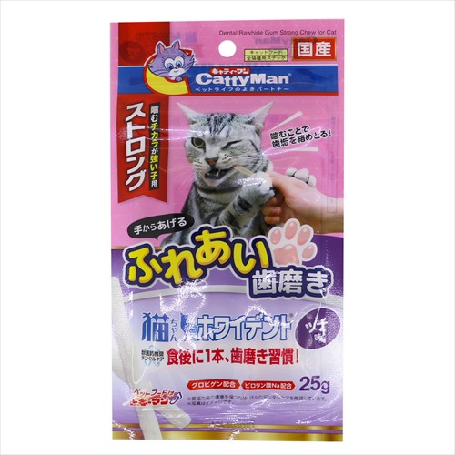他サイト： ドギーマン【ペット用品】猫ちゃんホワイデント ストロング ツナ味 25g P-4976555820614の商品画像