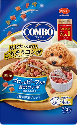 他サイト： 日本ペットフード【ペット用品】コンボ ゴロッとビーフ入り贅沢コンボ 720g P-4902112007990の商品画像