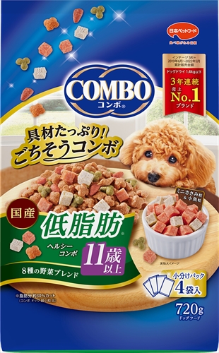 他サイト： 日本ペットフード【ペット用品】コンボ 低脂肪ヘルシーコンボ 11歳以上 720g P-4902112008270の商品画像