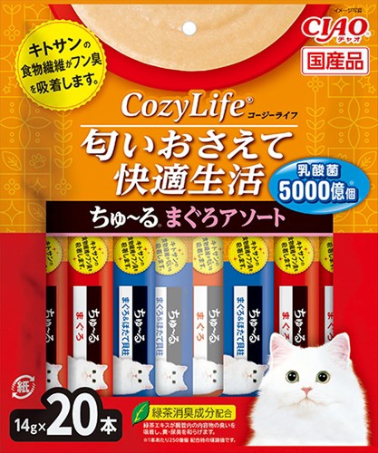 他サイト： いなばペットフード【ペット用品】CIAO CozyLife ちゅ〜る まぐろアソート 14g×20本入 P-4901133087の商品画像