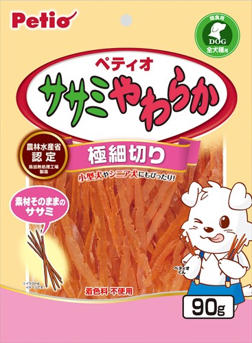 他サイト： ペティオ【ペット用品】ササミやわらか極細切り 90g P-4903588141591【W14159】の商品画像