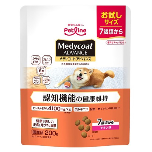 他サイト： ペットライン【ペット用品】メディコートアドバンス 認知機能の健康維持 7歳頃から 200g P-4902418003818の商品画像