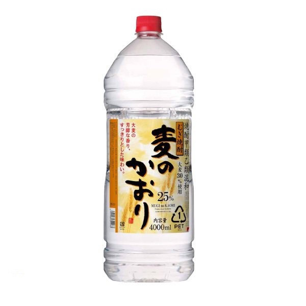 麦焼酎 麦のかおり 25度 4Lジャンボペット 4000ml 焼酎甲類乙類混和 甲乙混和 合同酒精 大容量 業務用の通販はau PAY マーケット -  焼酎屋ドラゴン