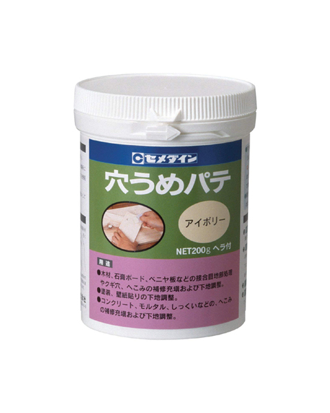 他サイト： セメダイン 穴うめパテ ヘラ付 アイボリー 200g HJ-007の商品画像