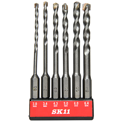 他サイト： 【メール便可】藤原産業 SK11 コンクリートドリルセット 6本組 SICD-1の商品画像