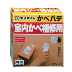 他サイト： セメダイン 室内かべ補修用 かべパテ 白色 300g HC-121の商品画像