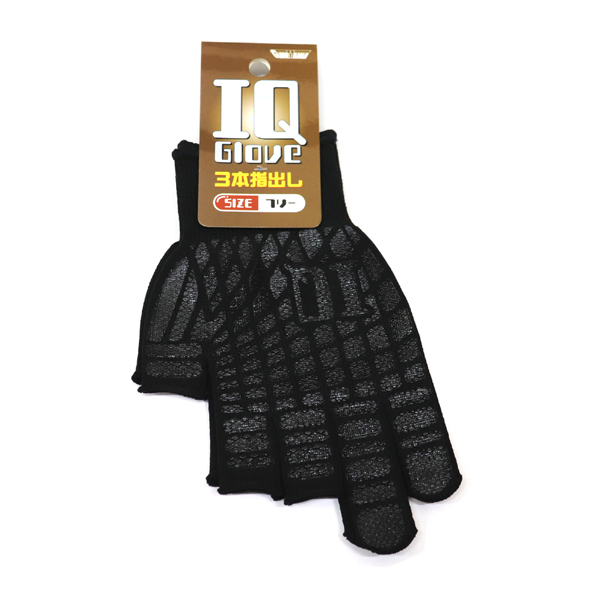 他サイト： 【メール便可】川西工業 IQグローブ 3本指出し ブラック フリーサイズ  2228の商品画像