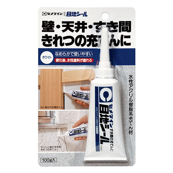 他サイト： セメダイン 水性アクリル樹脂系充てん材 目地シール ホワイト 100g HJ-137の商品画像