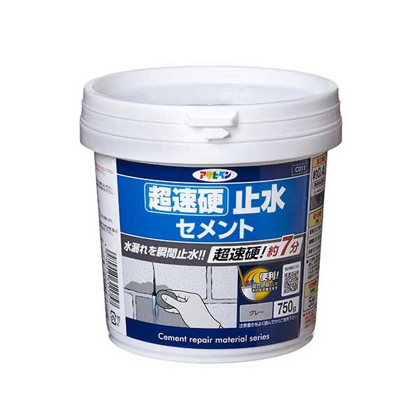 他サイト： アサヒペン 超速硬止水セメント 下地調整用補修材 グレー系 750g C011の商品画像