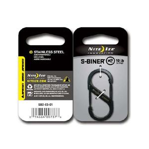 他サイト： 【メール便可】NITEIZE ナイトアイズ S-BINER エスビナー #2 ブラックチタン 50mm×22mm 使用荷重4.5の商品画像