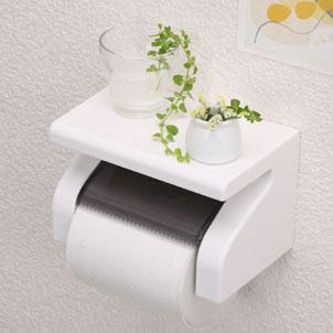 他サイト： 東和産業 GR棚付ペーパーホルダー ホワイト 耐荷重1kgの商品画像