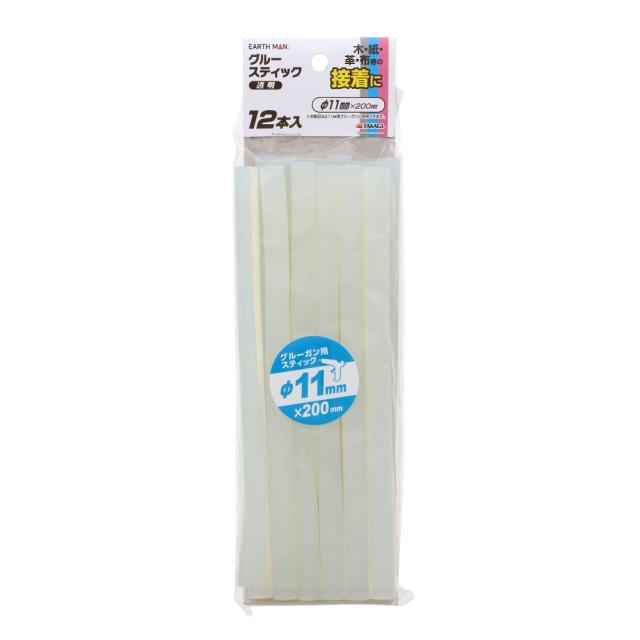 他サイト： 【メール便可】TAKAGI 高儀 EARTH MAN グルースティック 透明 φ11mm×200mm 12本入の商品画像