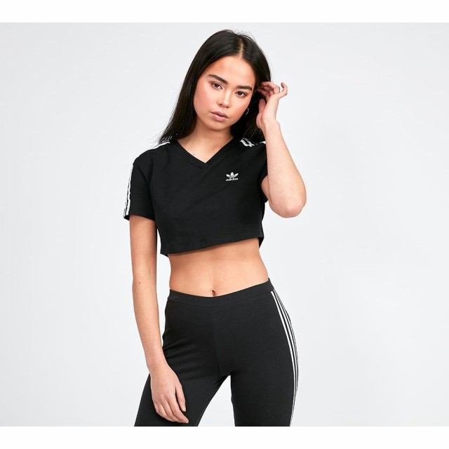 adidas cropped top black