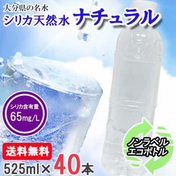 シリカ水 送料無料 高濃度シリカ水 525ml 40本 天然水 天然シリカ水 ミネラルウォーター エコボトル ノンラベル Silica シリカ シリカウの通販はau Pay マーケット レモンの木