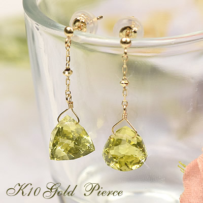 揺れる ピアス 10k 10金 レモンクォーツ K10 ゴールド 6月 誕生石 両耳用 誕生日プレゼント レディース 2n Ma708の通販はau Pay マーケット ティータイム