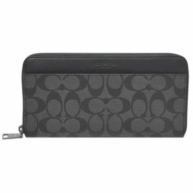 コーチ 財布 F Qbmi5 Coach メンズ 長財布 トラベル ウォレット シグネチャー キャンバス チャコール ブラック アウトレットの通販はau Pay マーケット 買付道 Jjブランド専科