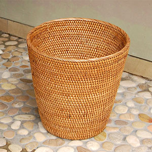 ラタンで編まれた丸いバスケットの通販はau Pay マーケット アジア工房