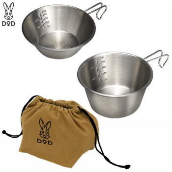 他サイト： DOD カップ シェラカップ 浅型 深型 セット ステンレスシェラカップ 食洗機使用可能 BBQ バーベキュー ソロキャンプ ツの商品画像