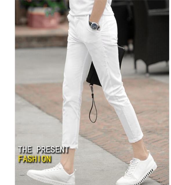 激安 9分丈スラックス メンズズボン ストレッチ テーパードパンツ