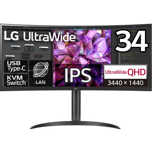 他サイト： LG 34WQ75C-B 曲面型ウルトラワイド(TM)モニター 34型 LG UltraWide(TM) 3440×1440 2の商品画像