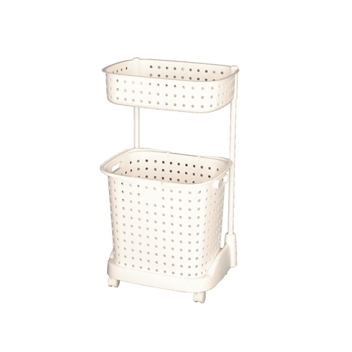 他サイト： JEJアステージ レクエアランドリーバスケット2段/WH ホワイトの商品画像