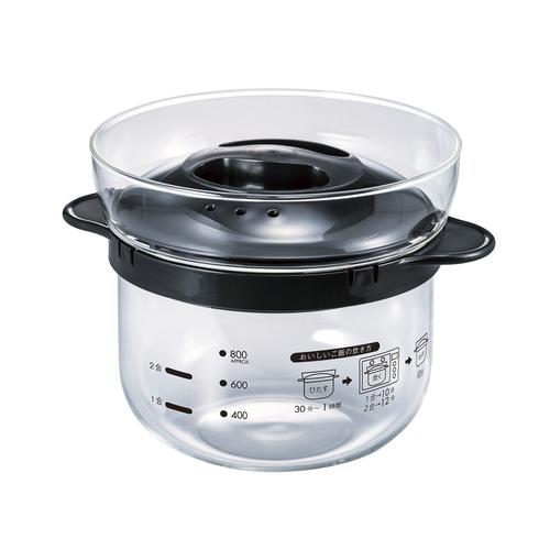 他サイト： ガラスのレンジごはん窯 ホワイトの商品画像