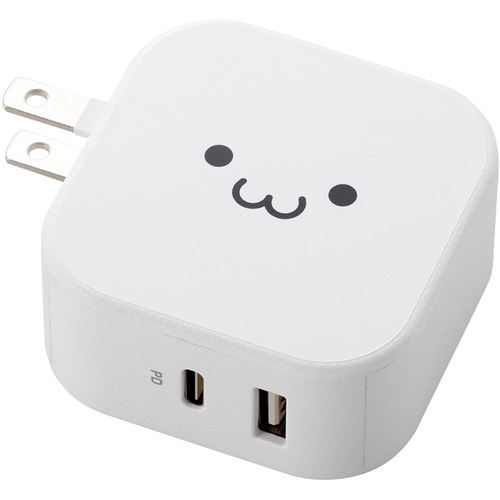他サイト： エレコム MPA-ACCP20WF USB Type-C 充電器 PD対応 合計出力32W タイプC ×1 タイプA ×1   の商品画像