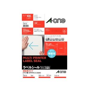 他サイト： エーワン 28416 ラベルシール プリンタ兼用 ( A4判 / 1面 / ノーカット / 100シート ) ホワイトの商品画像