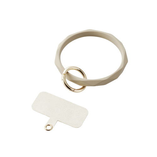 他サイト： エレコム P-STHSIDBE ハンドストラップ/シリコンリング/ダイヤ/ベージュ スマホ 各種対応 の商品画像