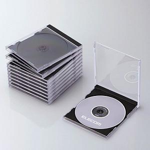 他サイト： ケース エレコム CD DVD CCD-JSCN10BK Blu-ray/DVD/CDケース 標準/PS/1枚収納/10パック の商品画像