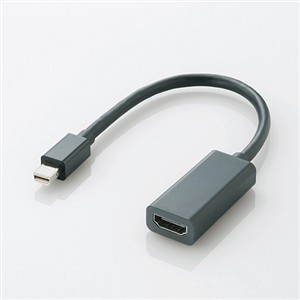 他サイト： エレコム AD-MDPHDMIBK miniDisplayPort変換アダプタ forAPPLE HDMI ブラックの商品画像