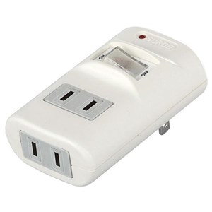 他サイト： バッファロー BSTAPD03WH 2分配タップ 集中スイッチ/雷サージ防止付き(2個口) ホワイトの商品画像