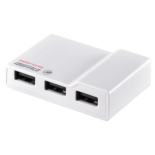 他サイト： バッファロー BSH4AE12WH USB2.0節電機能付きセルフパワー 4ポートハブ ホワイトの商品画像