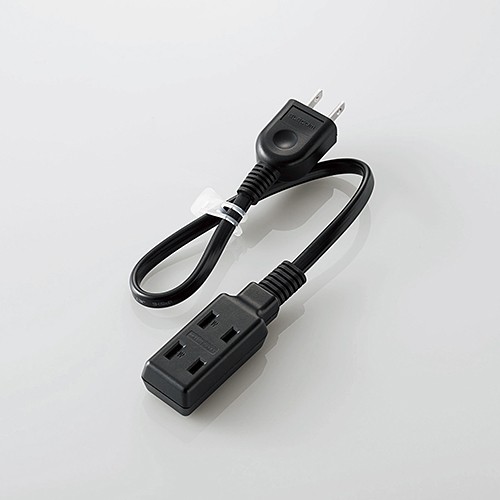 他サイト： エレコム T-M303BK モバイル電源タップ 0.3m ブラックの商品画像