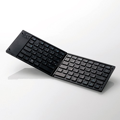 他サイト： エレコム TK-FLP01BK ワイヤレスBluetoothキーボード ブラックの商品画像