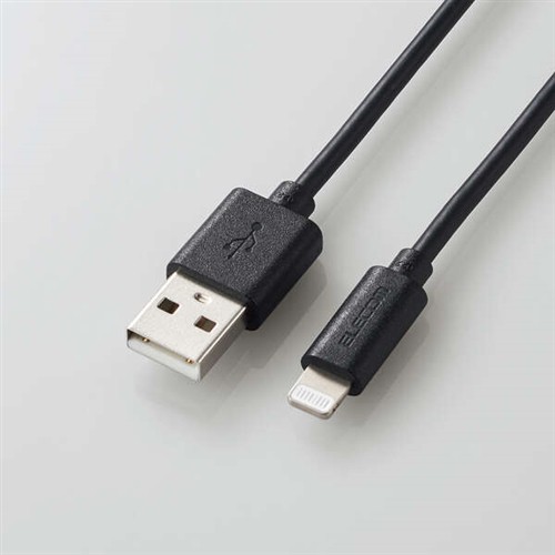 他サイト： エレコム MPA-UALO10BK スタンダードLightningケーブル(オーディオ向け) 1.0m ブラックの商品画像