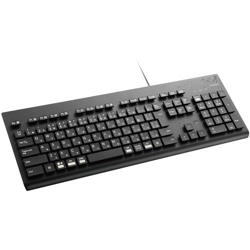 他サイト： エレコム TK-WS01UMKBK キーボード 有線 メンブレン式 フルサイズ 洗える 抗菌 ブラック TKWS01UMKBKの商品画像