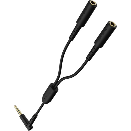 他サイト： エレコム EHP-35W02BK オーディオケーブル 2分配 φ3.5mm 4極 ミニプラグ to ミニジャック×2の商品画像