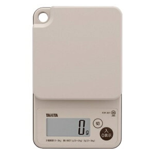 他サイト： タニタ KW-301-IV デジタルクッキングスケール (3kg) アイボリー の商品画像