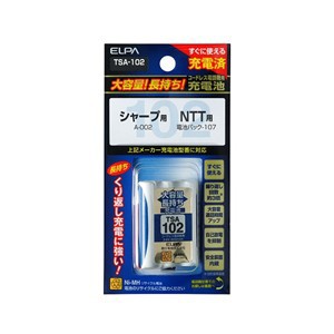 他サイト： ELPA TSA-102 電話子機用充電池の商品画像