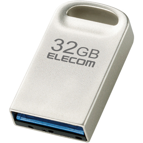 他サイト： エレコム MF-SU3A032GSV USBメモリ USB3.2(Gen1)対応 超小型 32GB シルバー MFSU3A032の商品画像