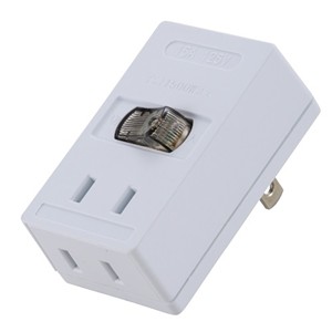 他サイト： オーム電機 HS-TMP2A2-W LEDスイッチ付タップ 2個口 ホワイトの商品画像