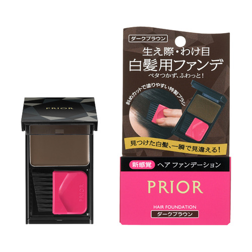 他サイト： 資生堂(SHISEIDO)  プリオール ヘア ヘア ファンデーション ダークブラウン 深みのある茶色 (3.6g)の商品画像