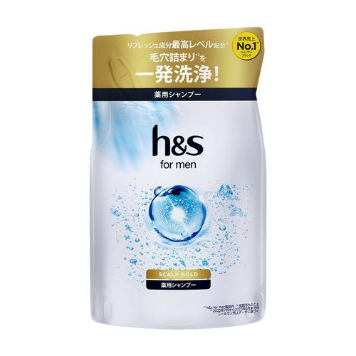 他サイト： P&G h&s for men スカルプゴールド 薬用シャンプー 詰め替え 300mLの商品画像