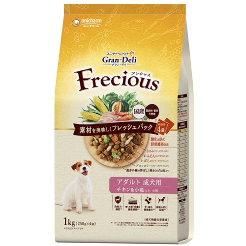 他サイト： ユニ・チャーム グラン・デリ Freciousアダルトチキン&小魚 1kg の商品画像